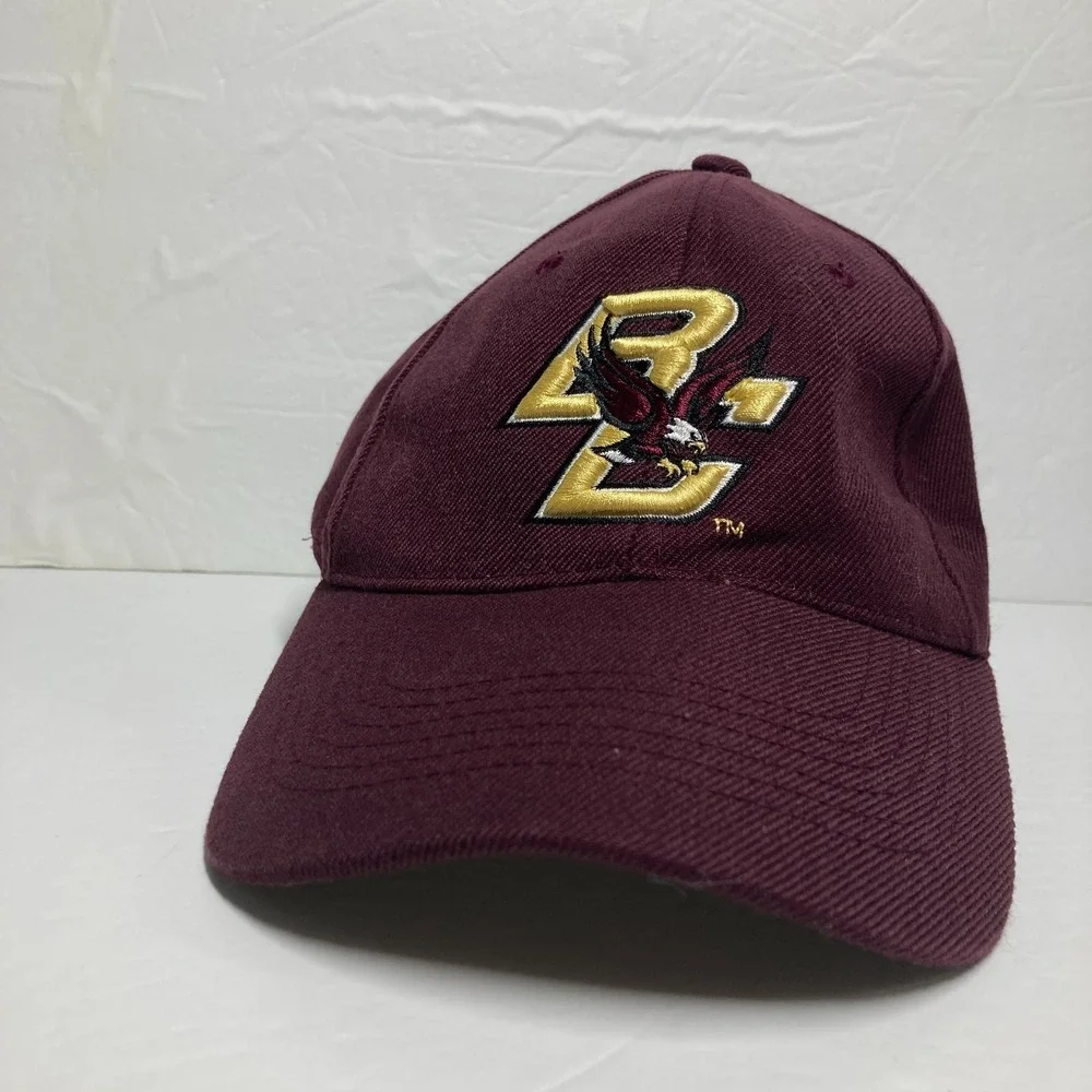 Boston College Eagles Cap Hat Adult Maroon Adjustable Wool Blend Embroidered
